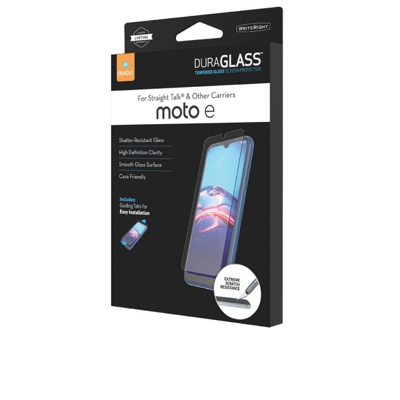 🆕 The DuraGlass Tempered Glass Screen Protector Moto e Straight Talk - Picture 4 of 5